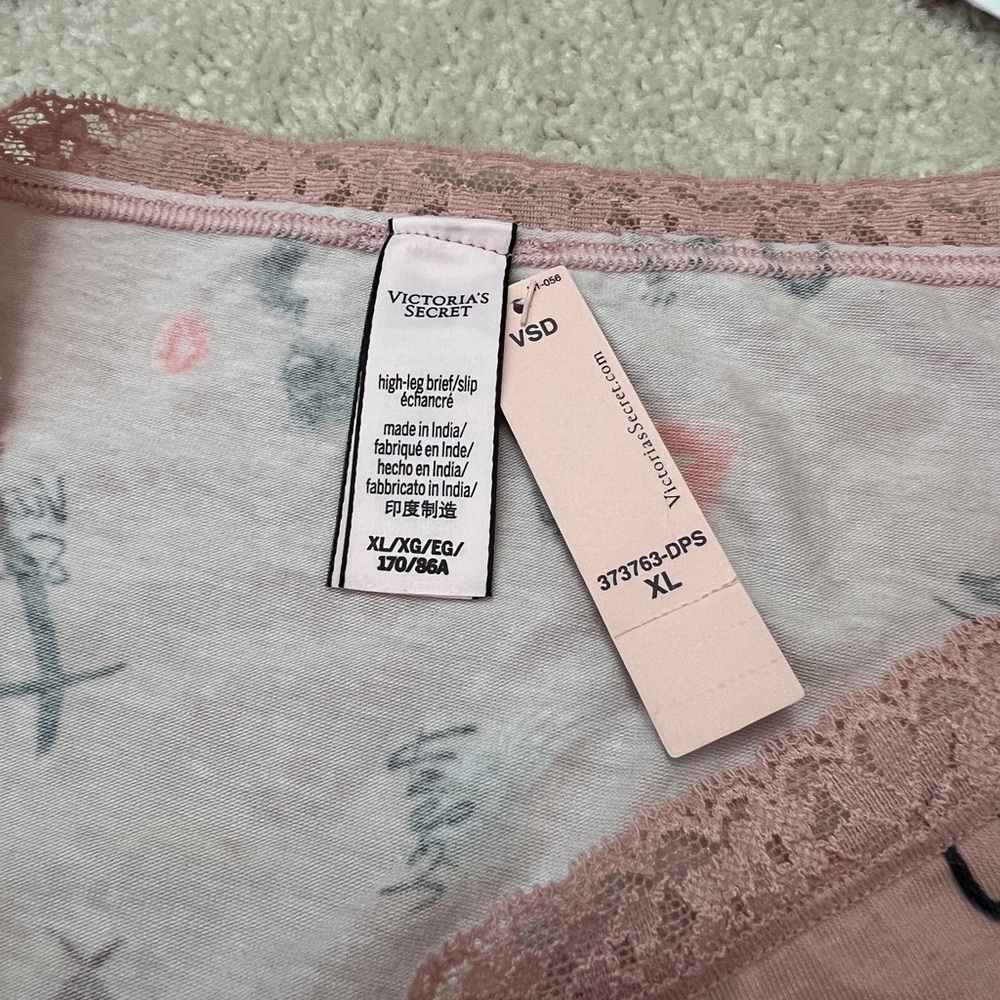 NWT Victoria’s Secret Pink “Kiss Me” modal Cotton High Leg Brief Panties VS XL - Picture 4 of 4